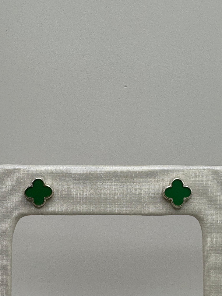 Brinco prata trevo - #3