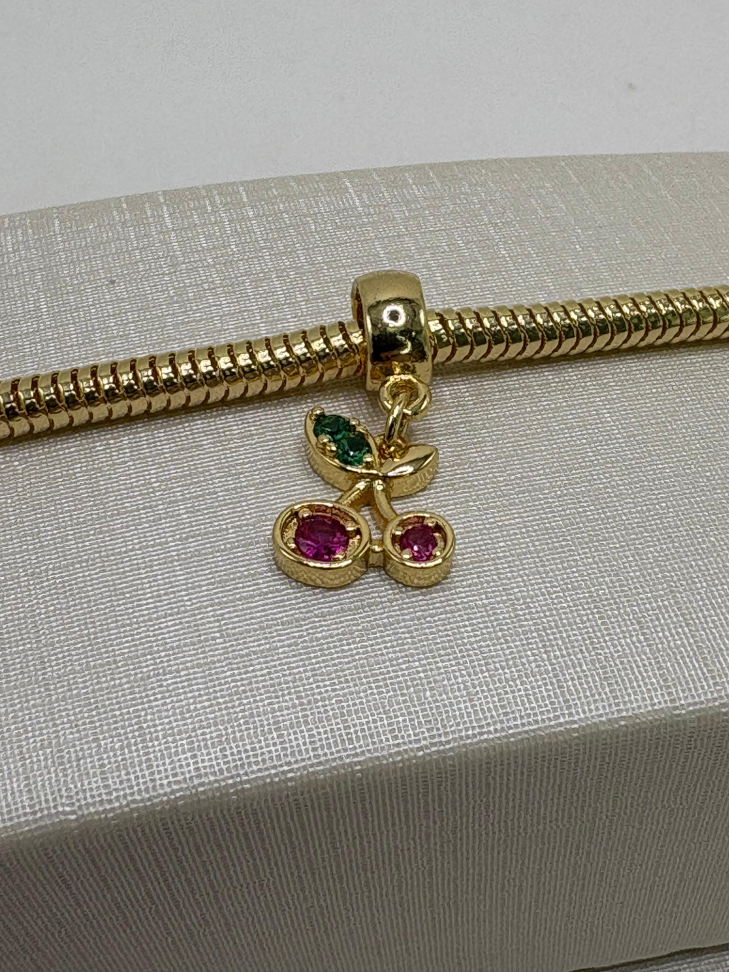 Berloque semijoia cereja - #1