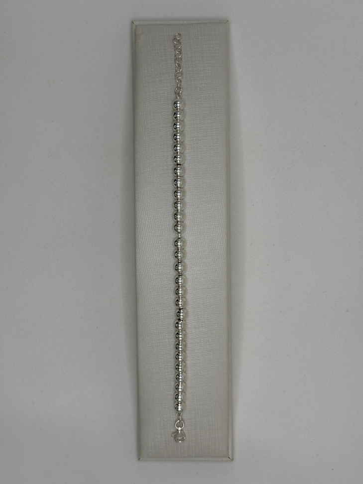 Pulseira prata bolas - #2