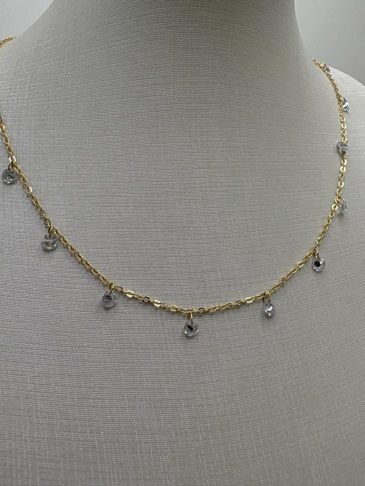 Gargantilha semijoia com zircônias - #2