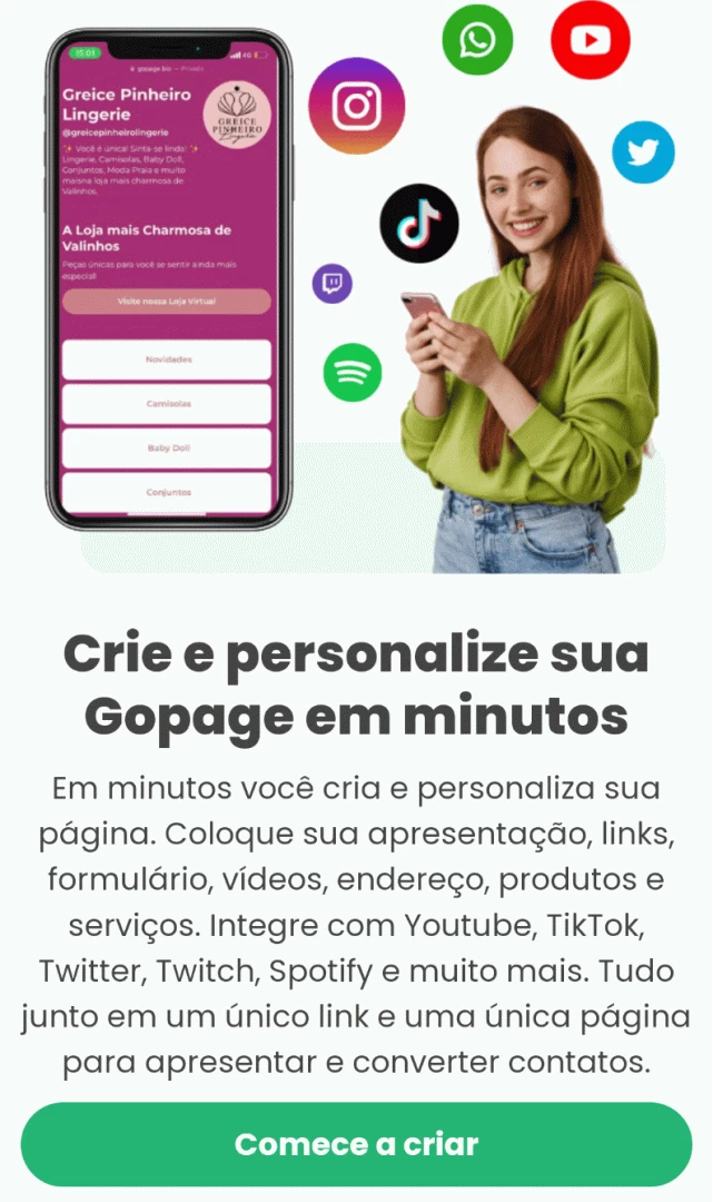 Crie sua Página grátis