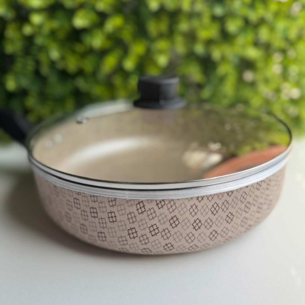 Frigideira Média Antiaderente Premium com Tampa de Vidro Cozinha Prática Não Gruda e Fácil de Limpar. - #6