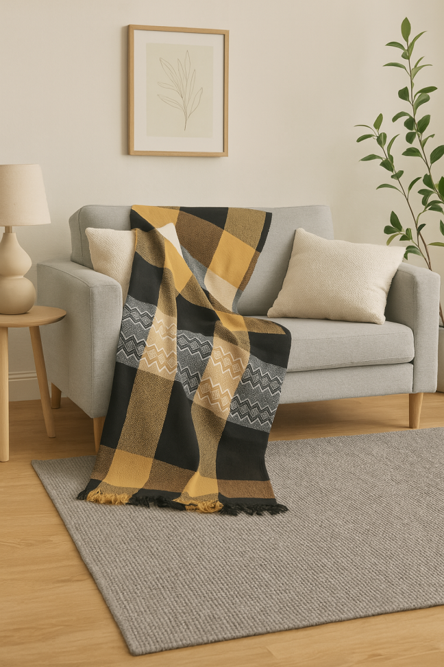 Manta Para Sofá Grande 100% Algodão - #8