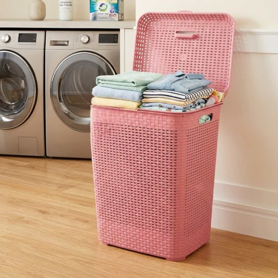 Cesto de Roupas 72L com Tampa Organizador Premium em Polipropileno Resistente Design Moderno Grande Capacidade e Anti-Odor para Seu Lar - #18