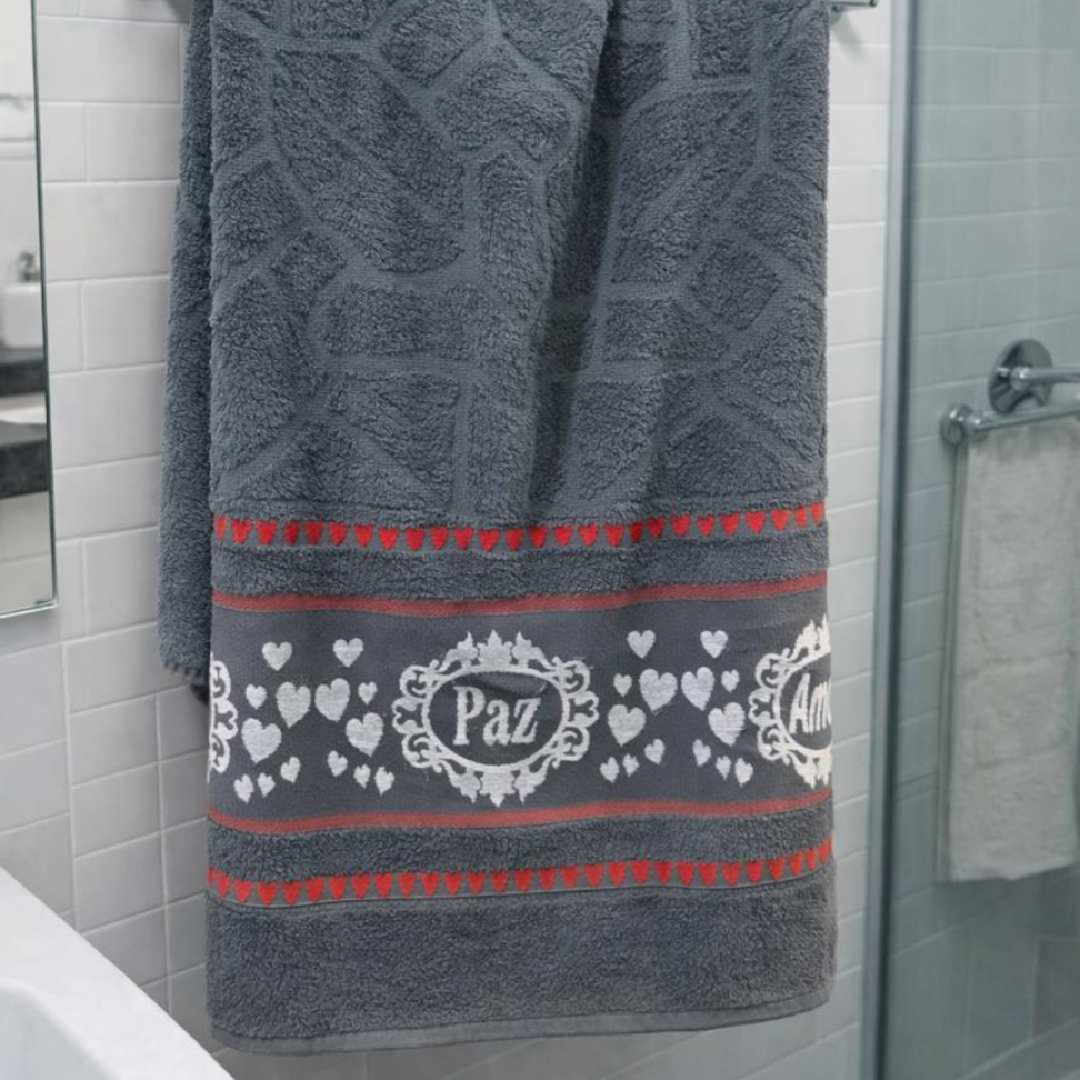 Toalha de Banho 100% Algodão 75x1,50 Absorvente Bordada Premium Conforto e Qualidade. - #4