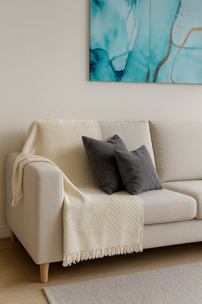 Manta Para Sofá Grande 100% Algodão - #5