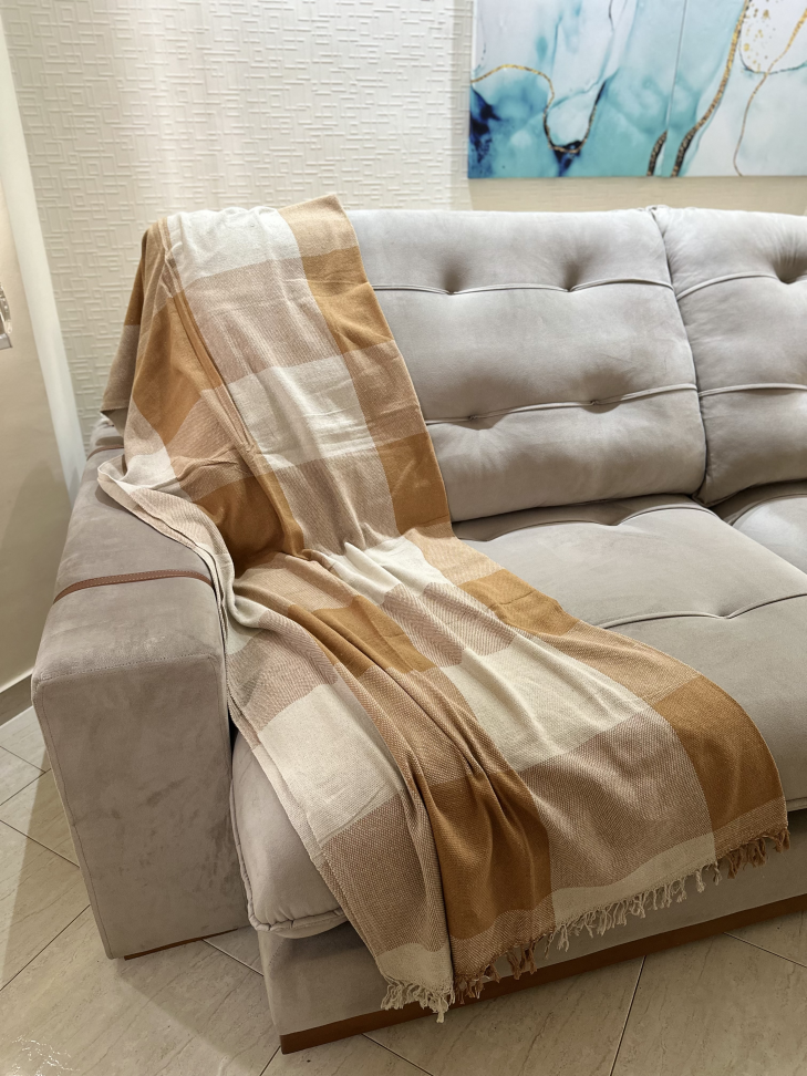 Manta Para Sofá Grande 100% Algodão - #24