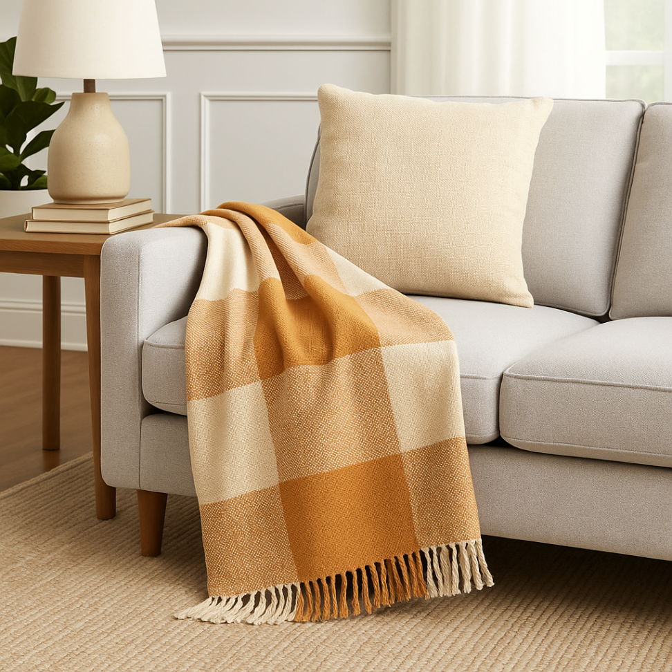 Manta Para Sofá Grande 100% Algodão - #14