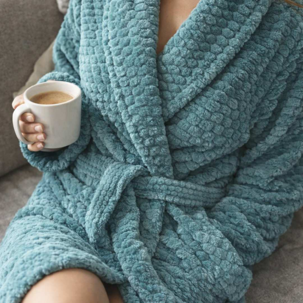 Roupão Premium Ultra Macio Texturizado Conforto Elegância e Aconchego para o Inverno - #7