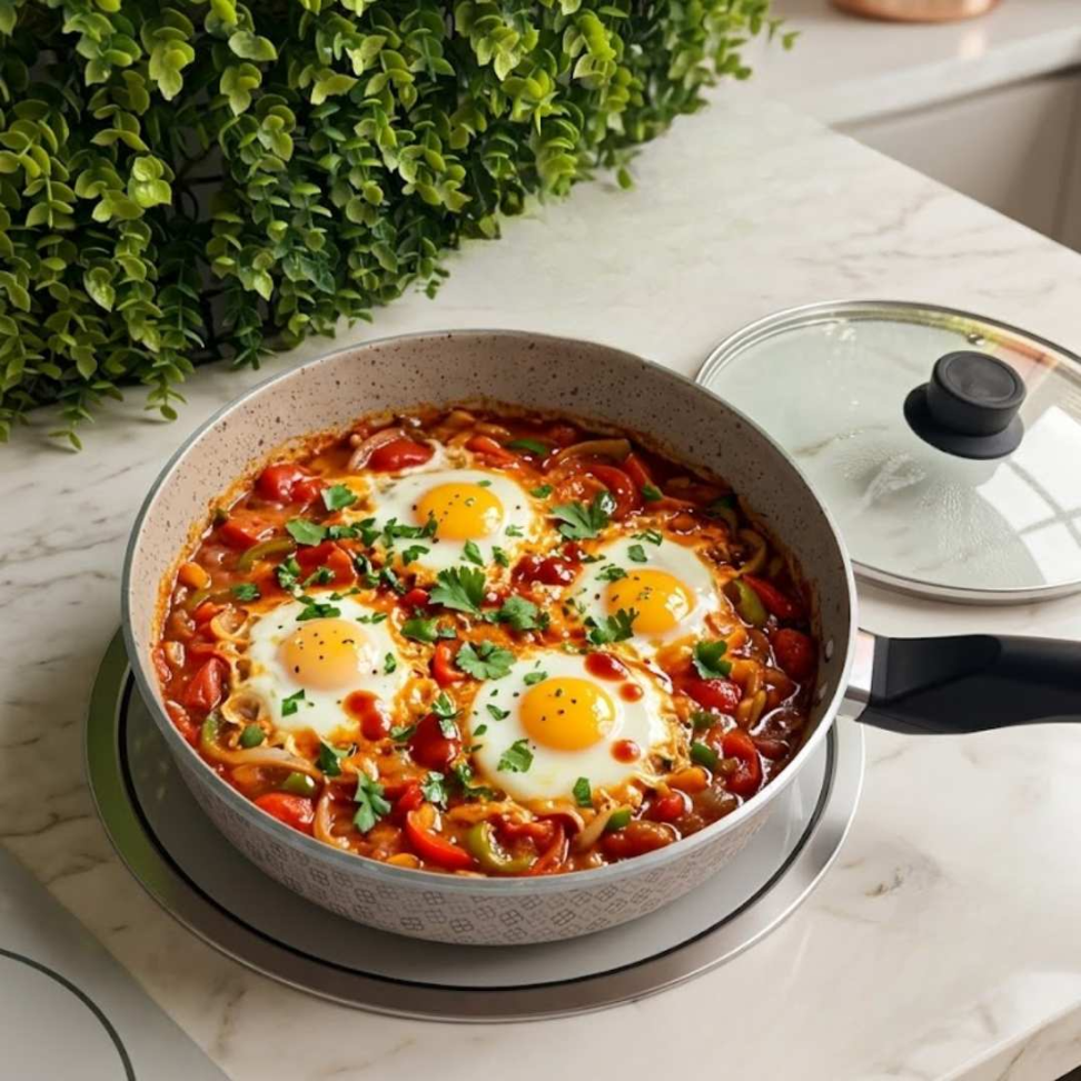 Frigideira Média Antiaderente Premium com Tampa de Vidro Cozinha Prática Não Gruda e Fácil de Limpar. - #2