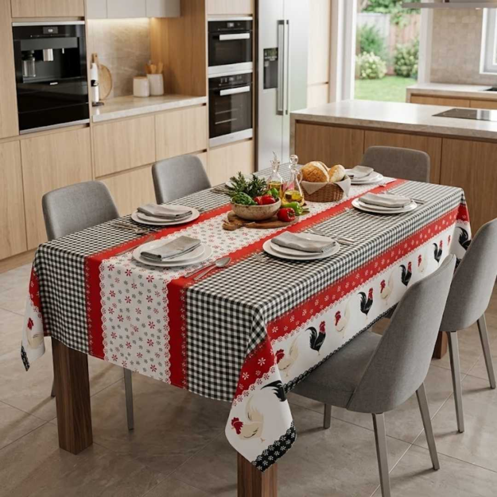 Toalha de Mesa 6 Lugares Oxford Impermeável Estampas Modernas, Fácil de Limpar e Não Amassa Deixe Sua Cozinha Linda e Prática - #3