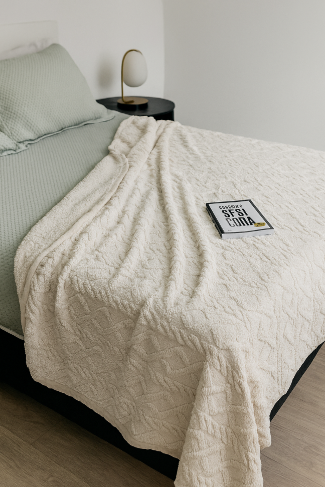 Manta Glamour Com Sherpa da Mesma Cor - #1