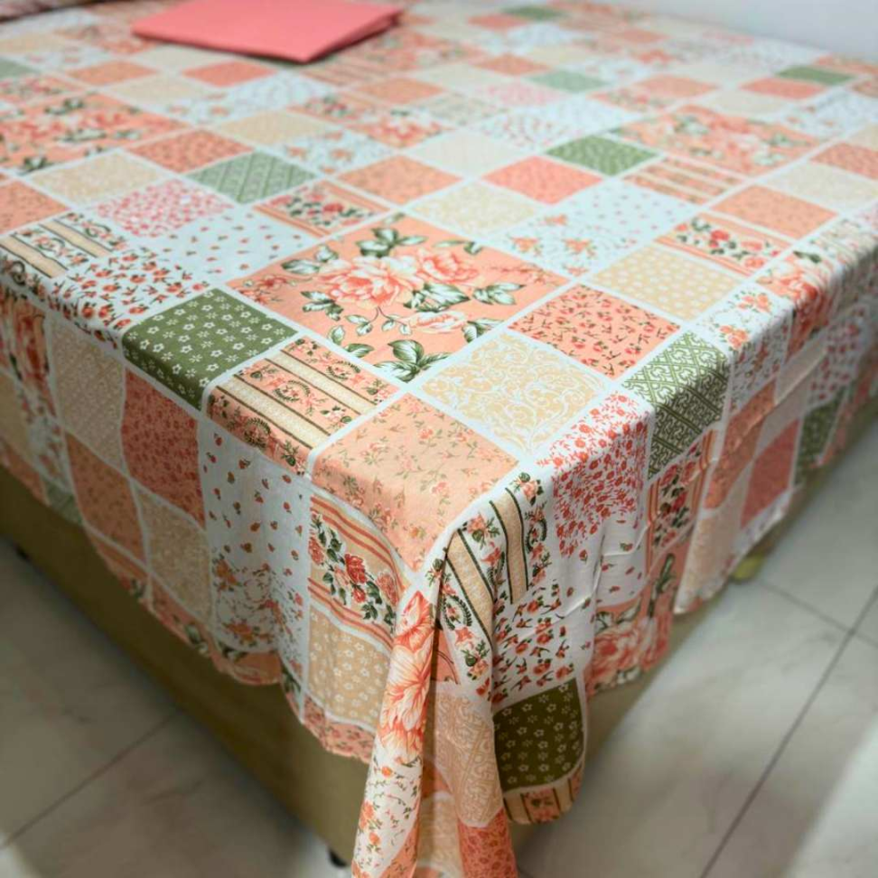 Jogo de Lençol Queen 4 Peças Floral Premium com Elástico Toque Macio 60% Algodão Conforto e Elegância para Seu Quarto. - #4