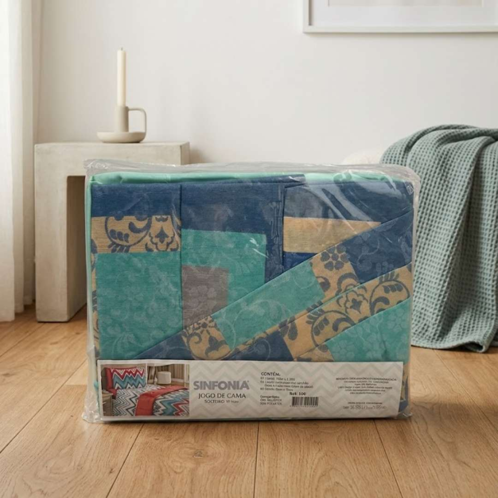 Jogo de Lençol Solteiro 3 Peças Premium Toque Macio 60% Algodão + Elástico 18cm que Não Escapa Conforto e Elegância para Seu Quarto - #7