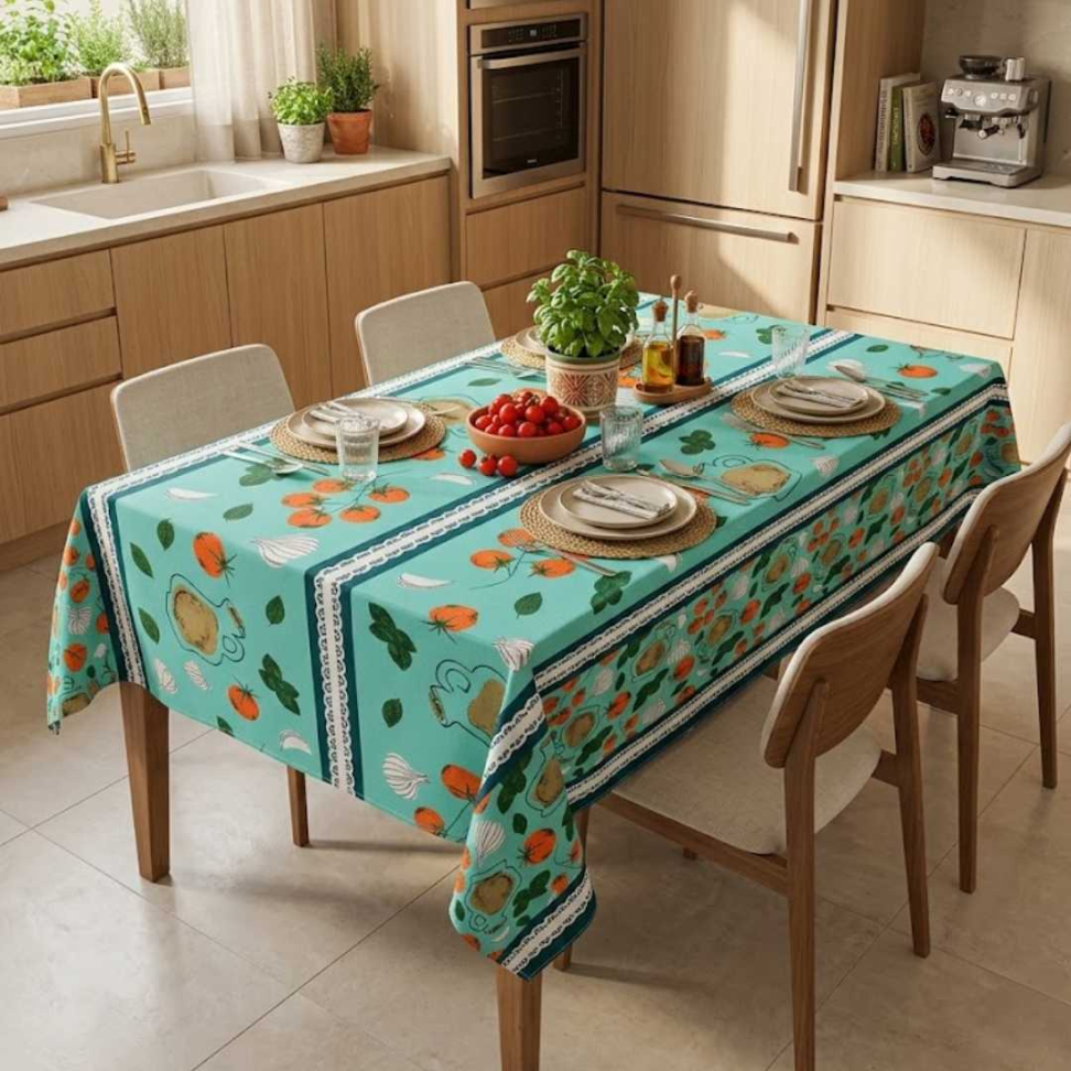 Toalha de Mesa 6 Lugares Oxford Impermeável Estampas Modernas, Fácil de Limpar e Não Amassa Deixe Sua Cozinha Linda e Prática - #15