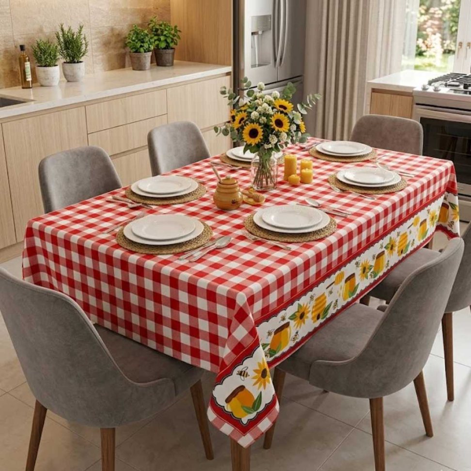 Toalha de Mesa 6 Lugares Oxford Impermeável Estampas Modernas, Fácil de Limpar e Não Amassa Deixe Sua Cozinha Linda e Prática - #7