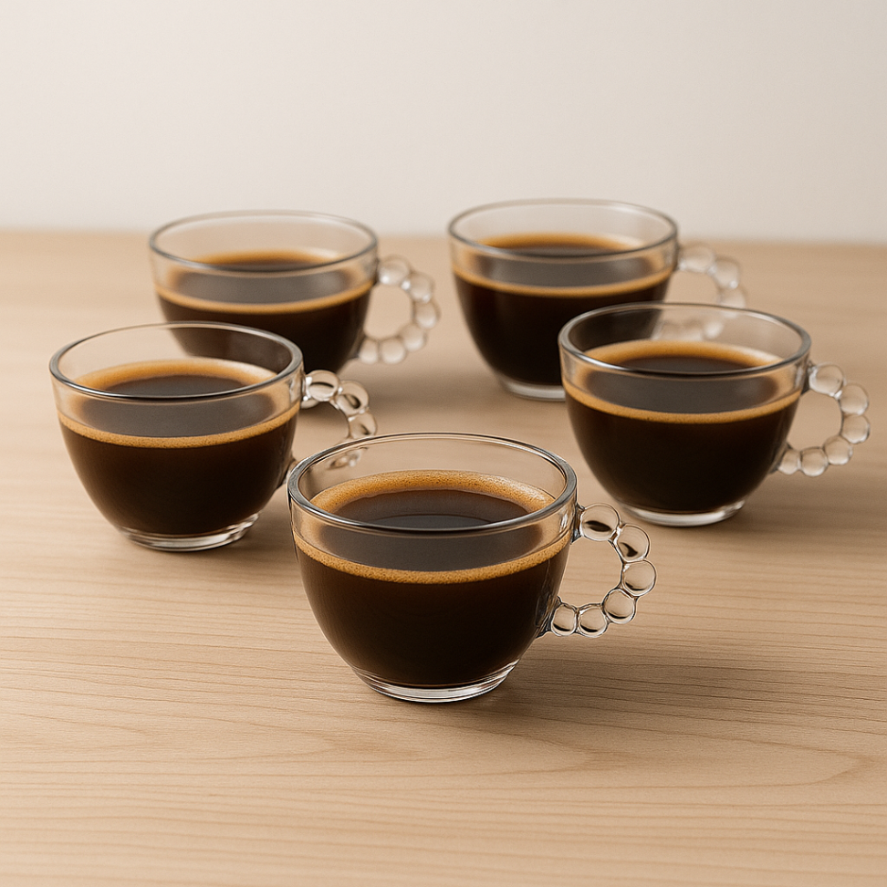 Jogo De Xícaras 6 Peças Alça Bolinha - #2