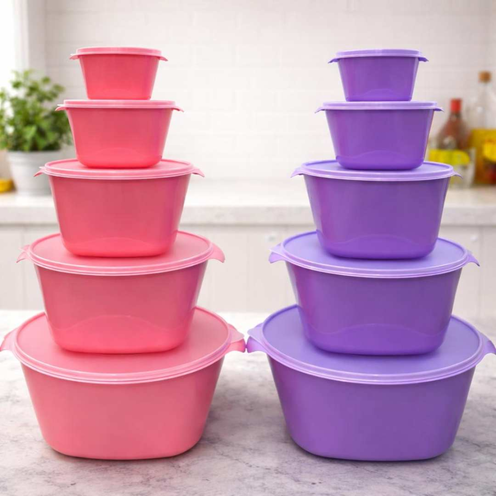 Kit Potes Plásticos com Tampa Hermética Jogo Organizador de Alimentos Multiuso - #4