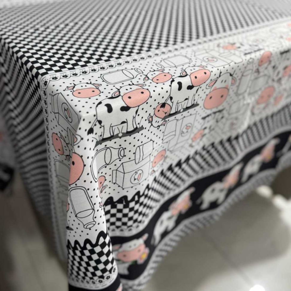 Toalha de Mesa 6 Lugares Oxford Impermeável Estampas Modernas, Fácil de Limpar e Não Amassa Deixe Sua Cozinha Linda e Prática - #12