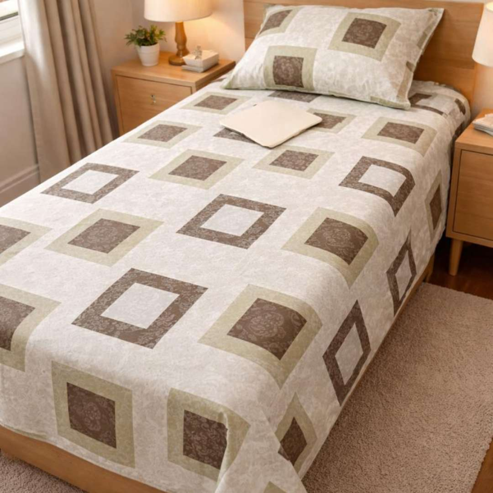 Jogo de Lençol Solteiro 3 Peças Premium Toque Macio 60% Algodão + Elástico 18cm que Não Escapa Conforto e Elegância para Seu Quarto - #2