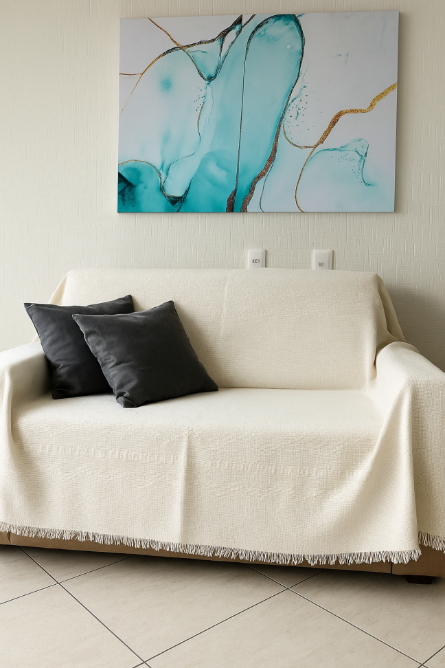 Manta Para Sofá Grande 100% Algodão - #15