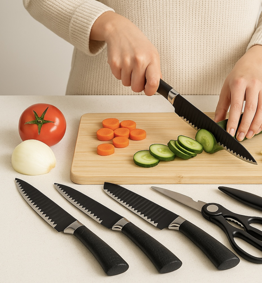 Jogo Simples De Faca 6 Peças Bem Afiadas - #2