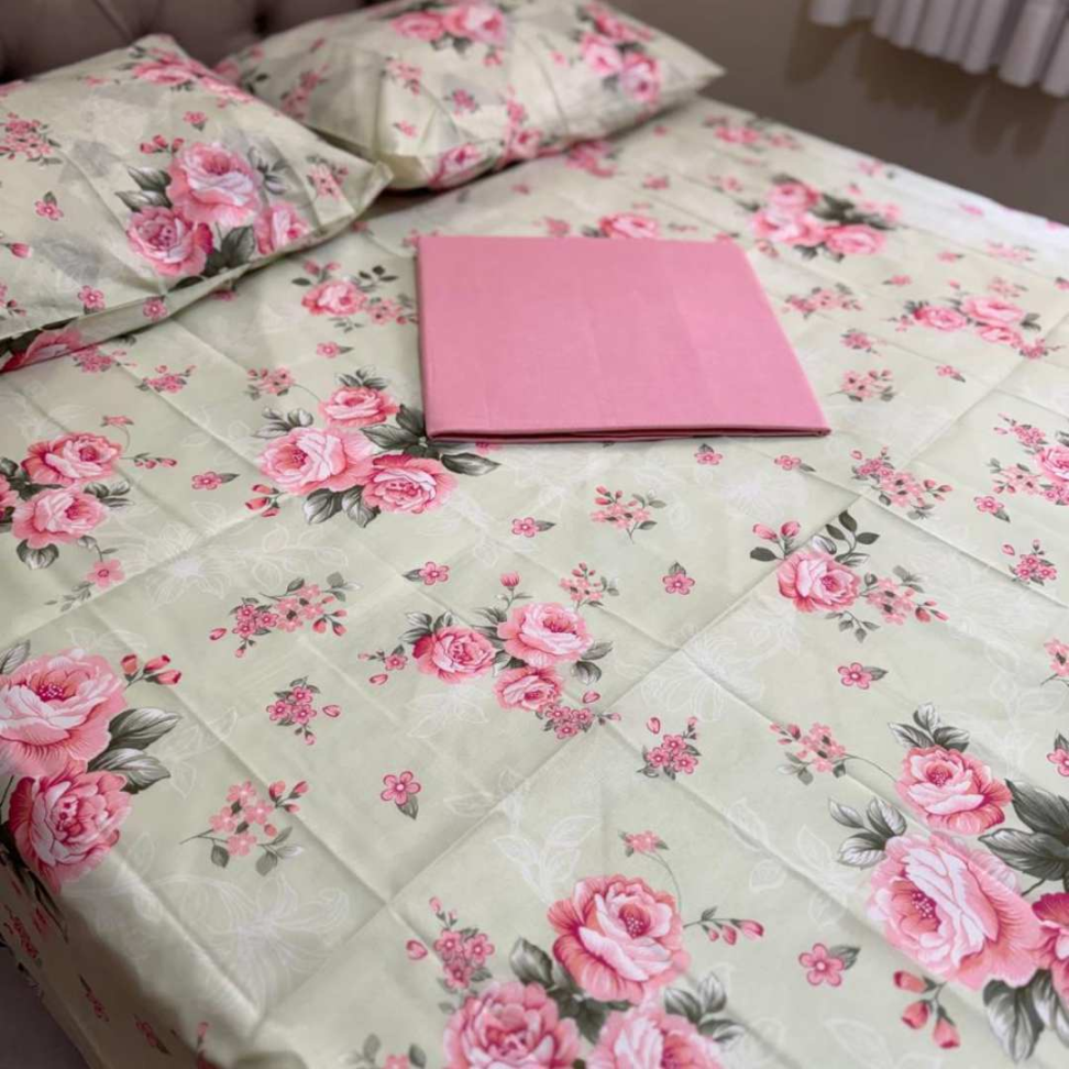 Jogo de Lençol Casal 4 Peças Floral Premium 60% Algodão Toque Macio Conforto Luxuoso e Estampa Elegante para Transformar Seu Quarto. - #8