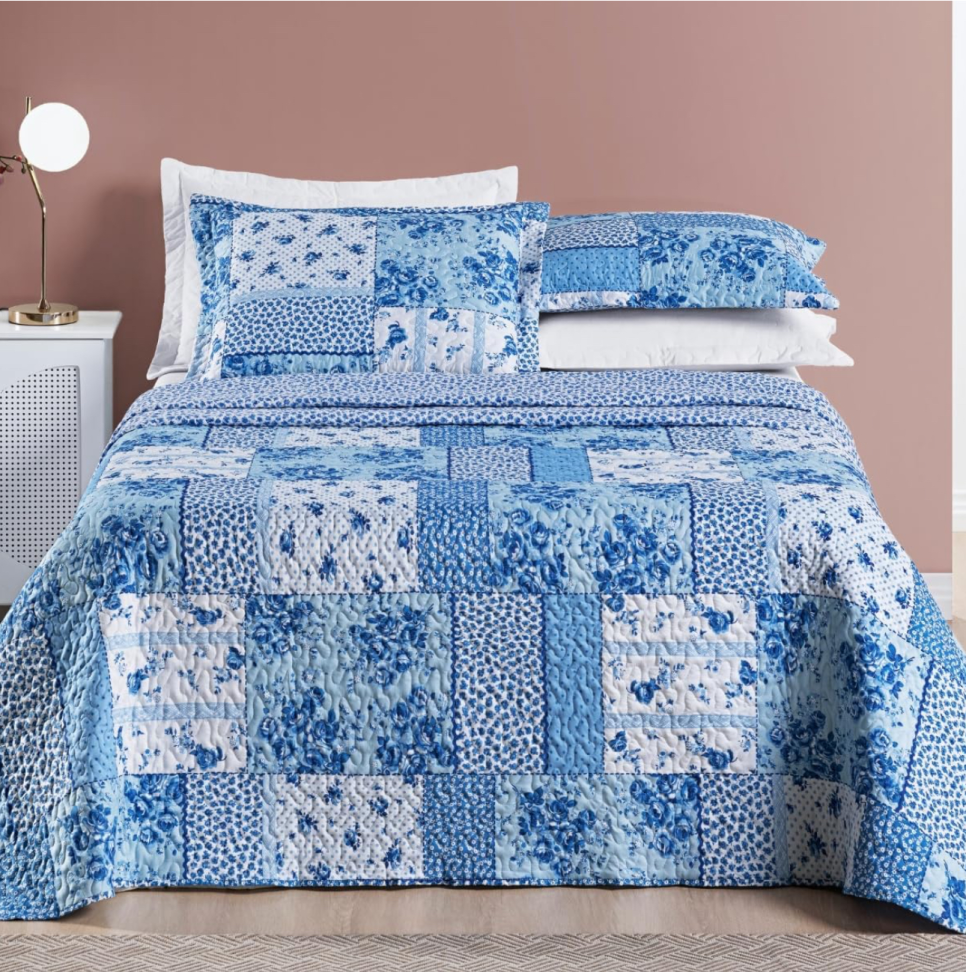 Cobre Leito Estampado Queen 3 Peças Dupla Face - #2