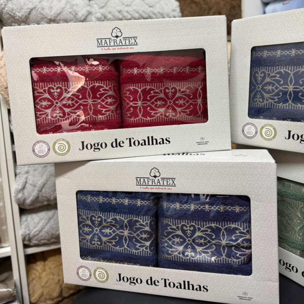 Jogo de Toalhas 5 Peças 100% Algodão Premium Super Macias Alta Absorção Banho + Rosto + Piso Luxo - #10