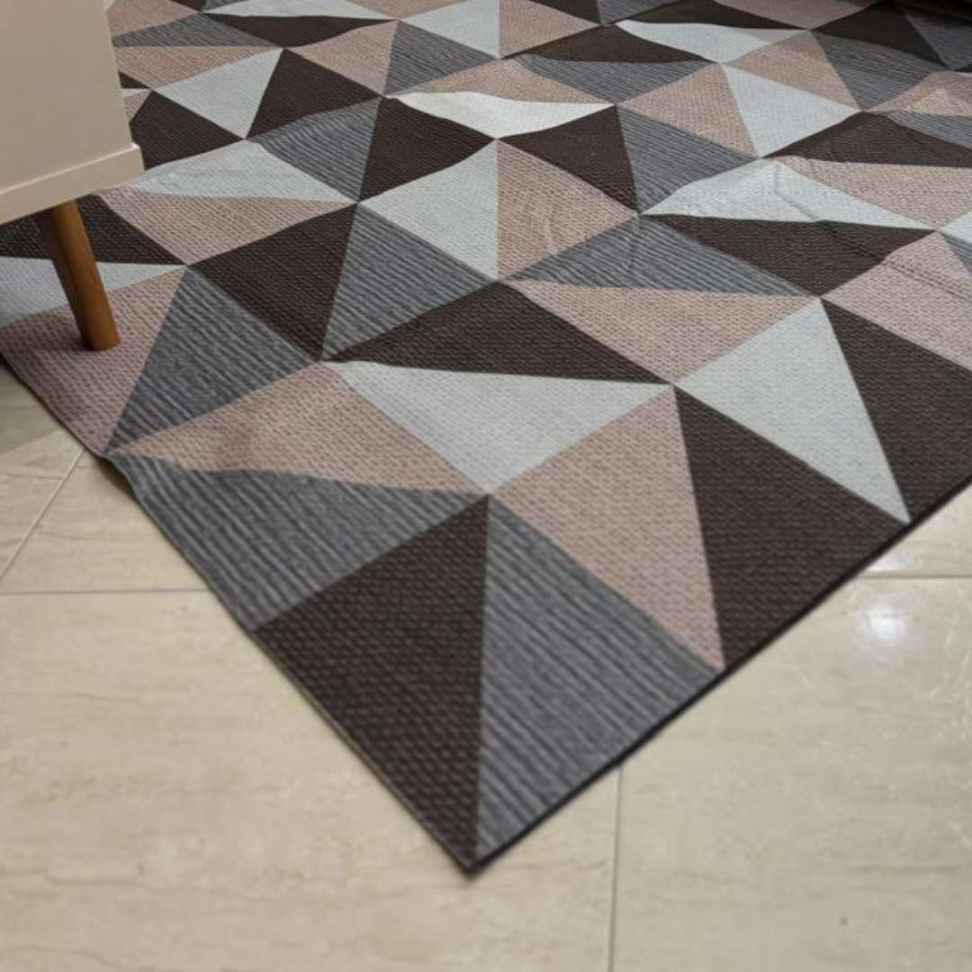 Tapete Moderno 1,50x2,00 Antiderrapante Geométrico Premium Acabamento Invisível e Alta Qualidade para Sala e Quarto - #9