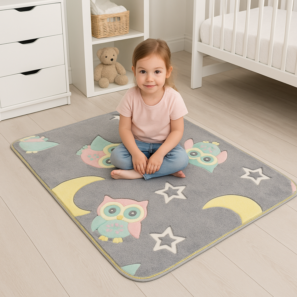 Tapete Infantil Brilha No Escuro 60x90 Antiderrapante - #1