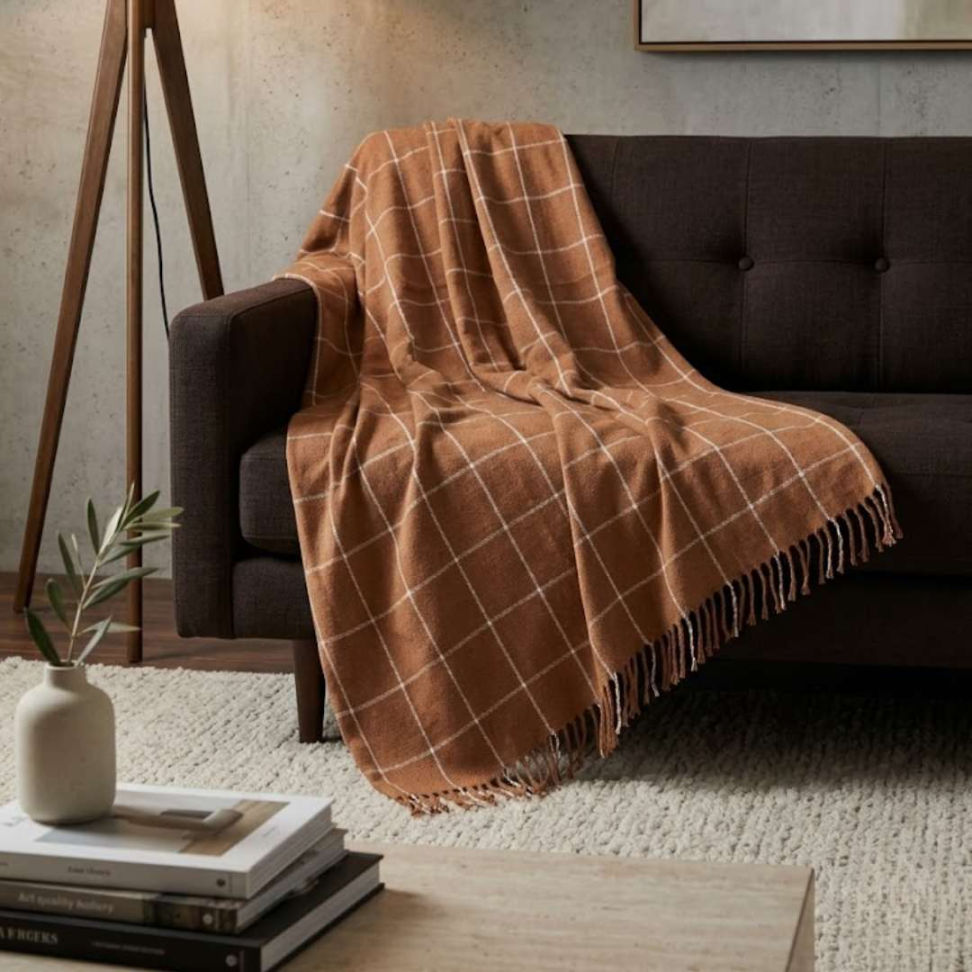 Manta Sofá 100% Algodão Premium 1,66x2,65 Elegante Confortável e Super Versátil para Sua Casa - #10