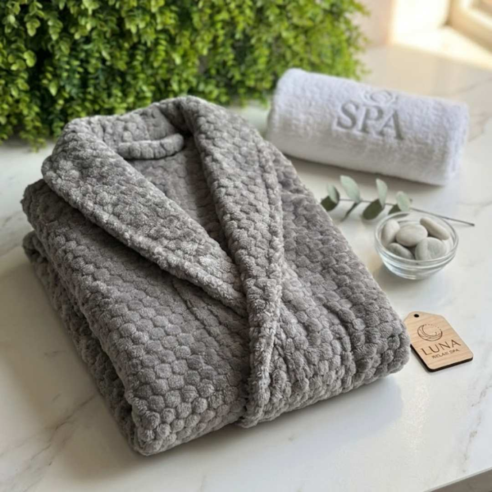 Roupão Premium Ultra Macio Texturizado Conforto Elegância e Aconchego para o Inverno - #6