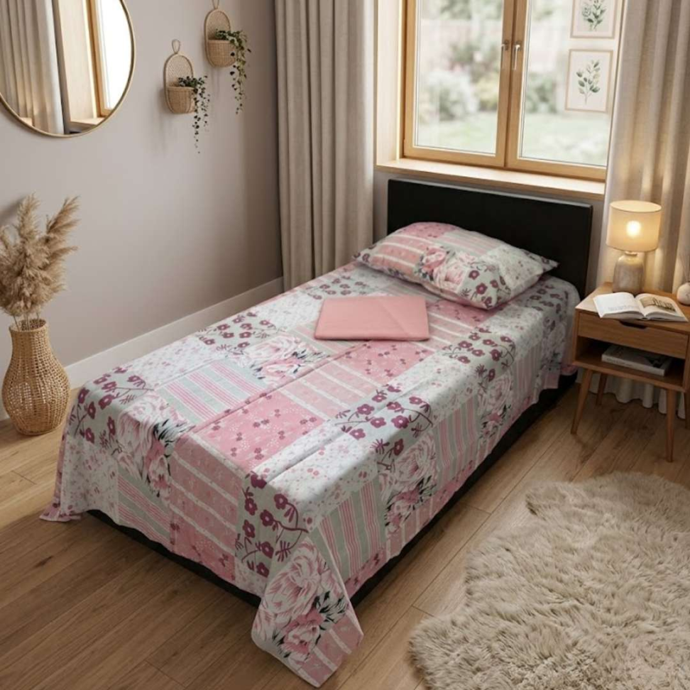 Jogo de Lençol Solteiro 3 Peças Premium Toque Macio 60% Algodão + Elástico 18cm que Não Escapa Conforto e Elegância para Seu Quarto - #5