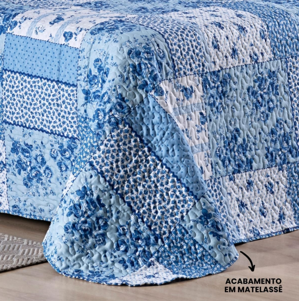 Cobre Leito Estampado Queen 3 Peças Dupla Face - #4