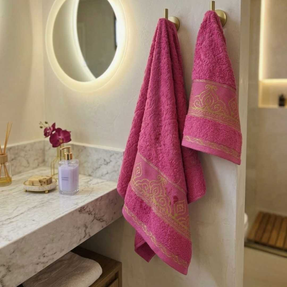 Kit Toalhas Luxo 2 Peças 100% Algodão Alta Absorção Durável e Super Confortável - #14