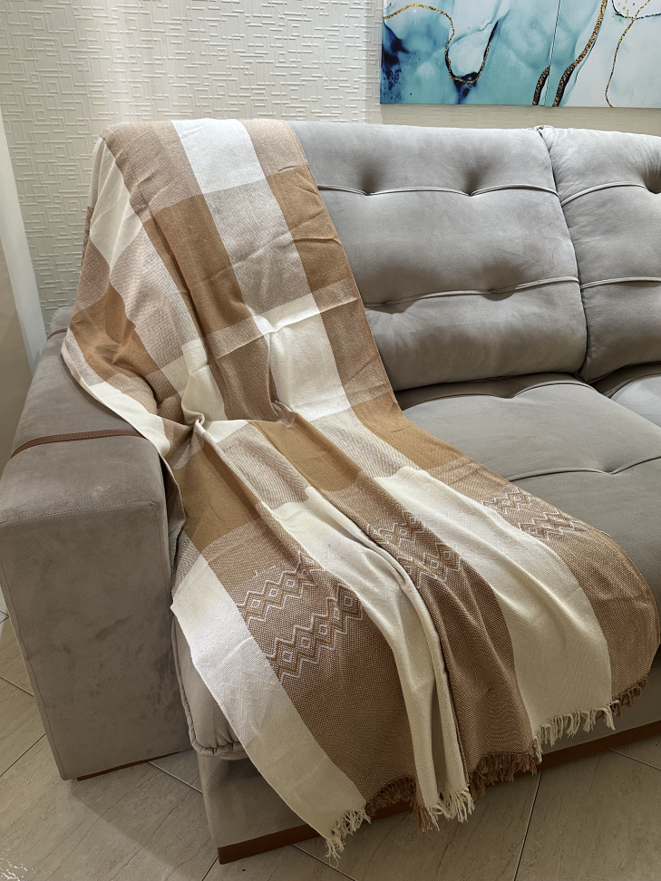 Manta Para Sofá Grande 100% Algodão - #23