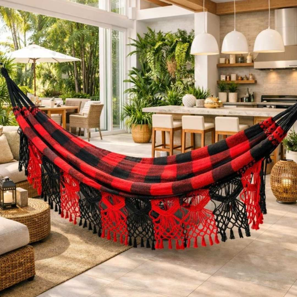 Rede de Descanso Casal Premium 100% Algodão Grande Conforto Estilo e Resistência para Sua Casa. - #2