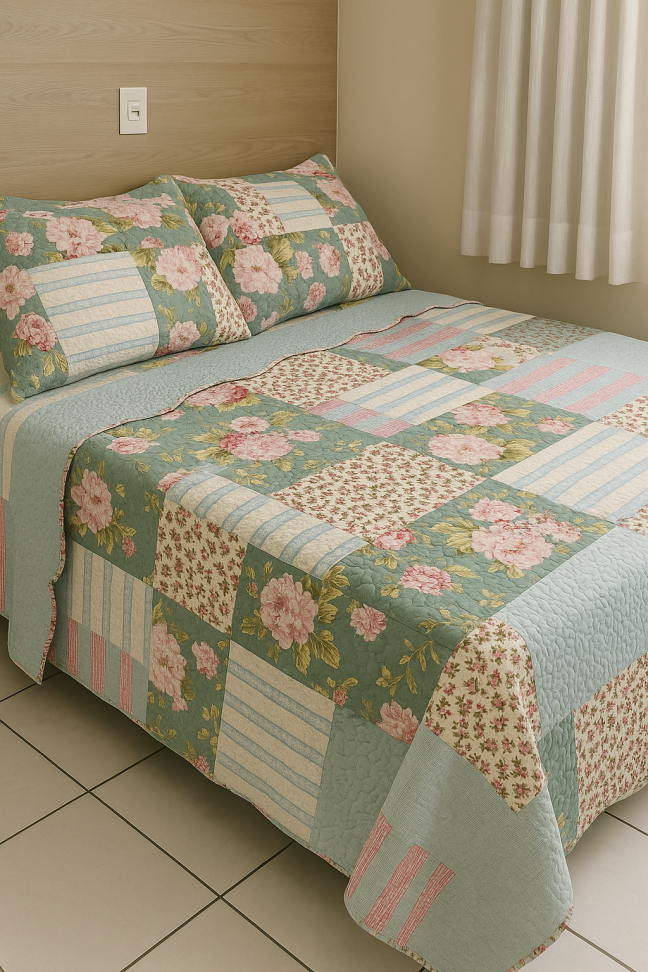 Cobre Leito Estamapado Dupla Face Queen - #1