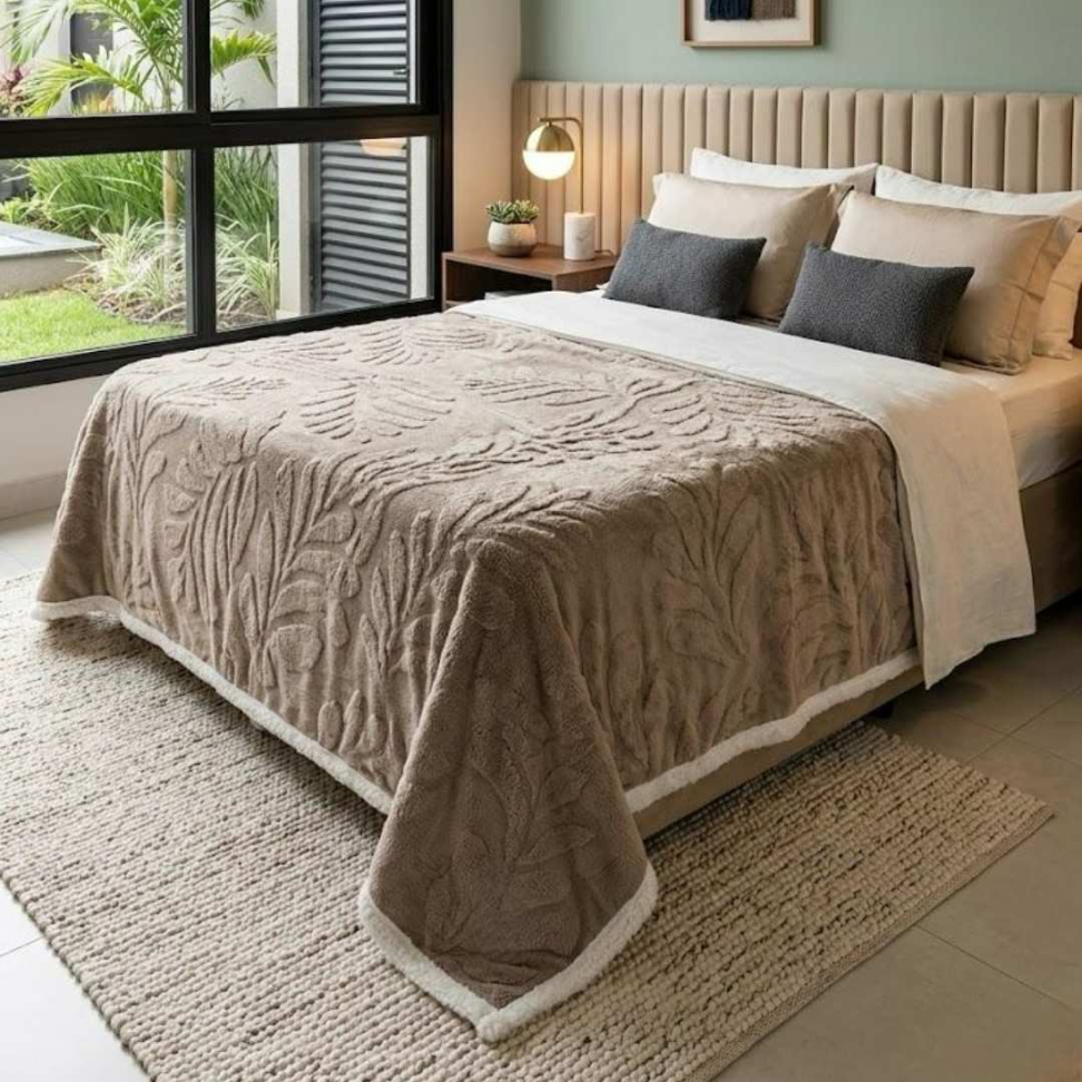 Manta Sherpa Premium Casal Queen Ultra Macia Quentinha e Aconchegante Toque de Pelo de Carneiro Luxo para Inverno 1,90X2,10 - #6