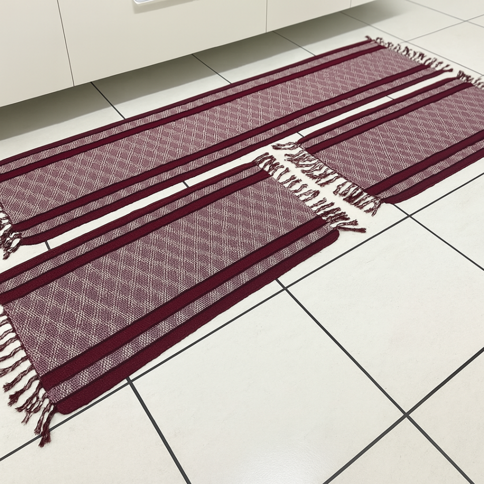 Jogo De Tapete Para Cozinha 100% Algodão - Cores Aleatórias - #3