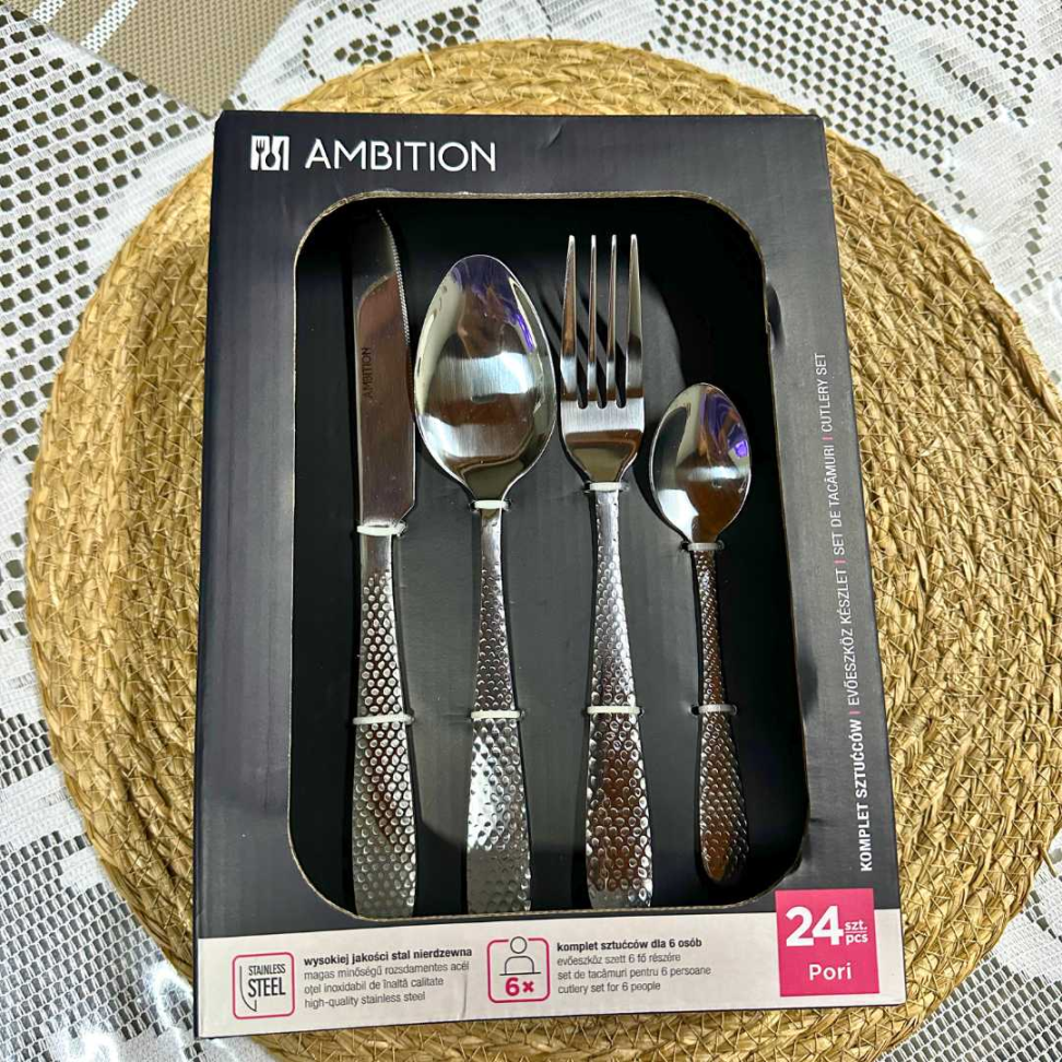 Jogo De Talheres 24 Peças Aço Inox Grosso - #6