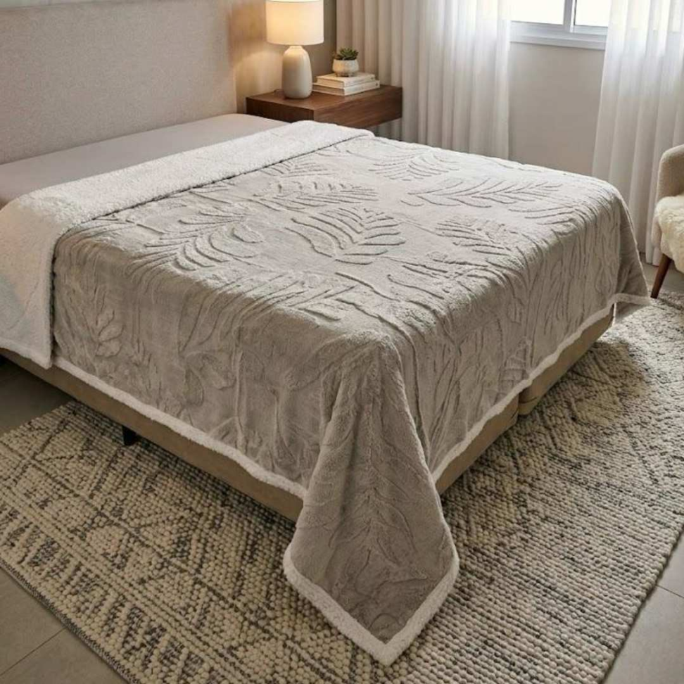 Manta Sherpa Premium Casal Queen Ultra Macia Quentinha e Aconchegante Toque de Pelo de Carneiro Luxo para Inverno 1,90X2,10 - #2