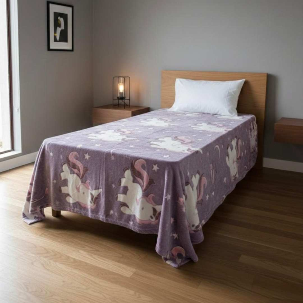 Manta Infantil que Brilha no Escuro 1,80x2,00 Cobertor Macio Estampas Divertidas Conforto e Magia para Crianças - #15