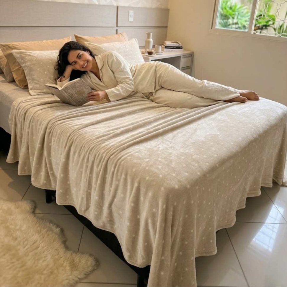 Colcha Flannel Premium Queen 3 Peças Toque Aveludado Macia Elegante e Super Confortável para Todas as Estações - #2