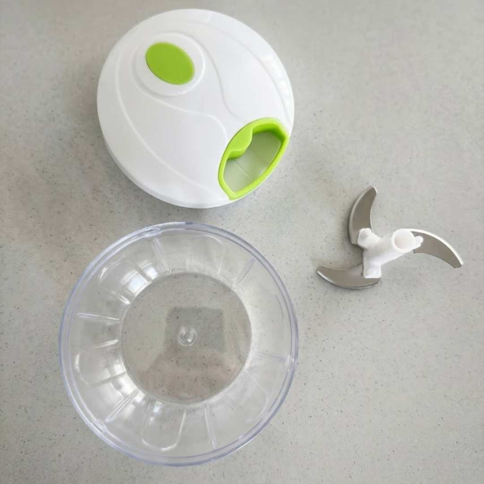 Triturador de Alimentos Manual 3 Lâminas Ultra Afiadas Pica Alho Cebola Legumes Rápido e Sem Esforço - #8