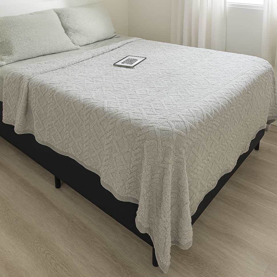 Manta Glamour Com Sherpa da Mesma Cor - #1