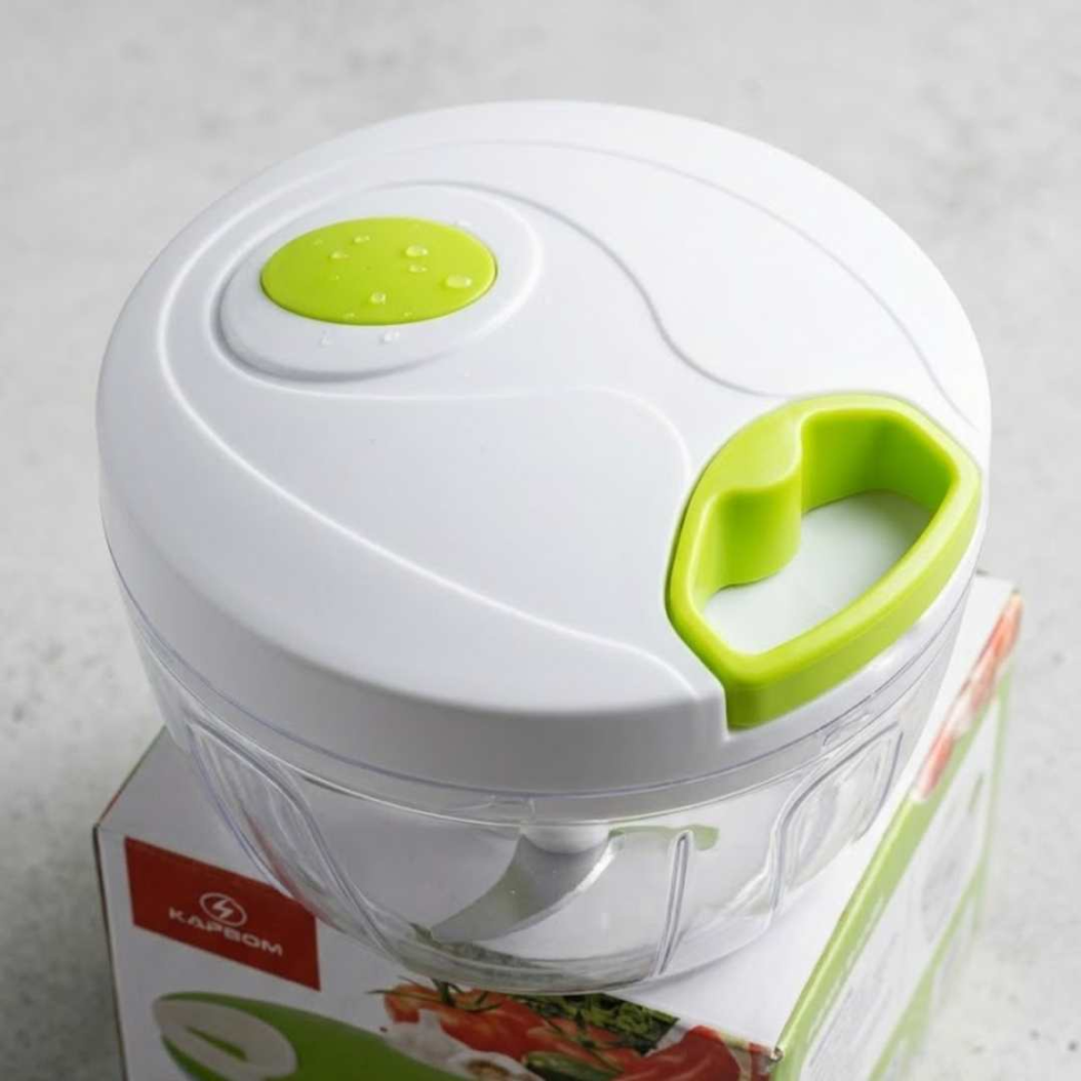 Triturador de Alimentos Manual 3 Lâminas Ultra Afiadas Pica Alho Cebola Legumes Rápido e Sem Esforço - #4