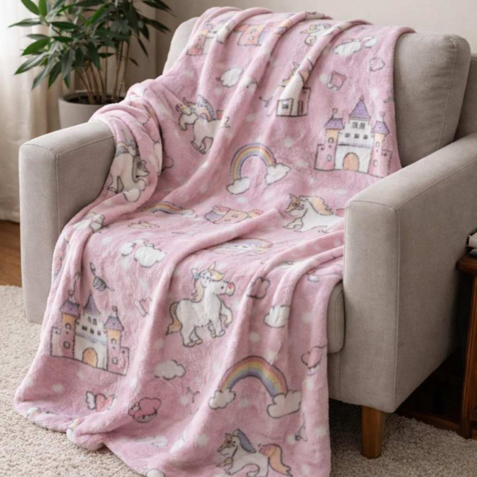 Manta Infantil que Brilha no Escuro 1,80x2,00 Cobertor Macio Estampas Divertidas Conforto e Magia para Crianças - #26