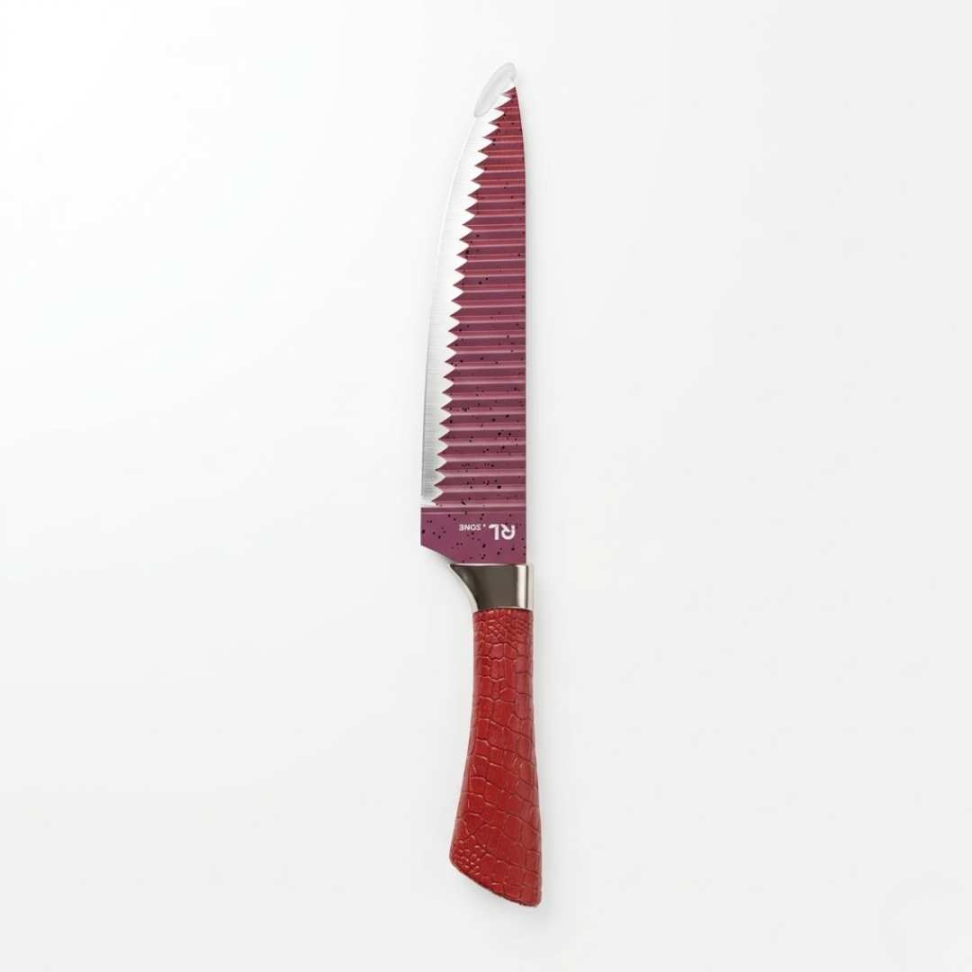 Jogo de Facas 8 Peças Profissional + Tesoura + Descascador + Chaira + Garra | Kit Completo Cozinha Premium Aço Inox Ultra Afiado - #19